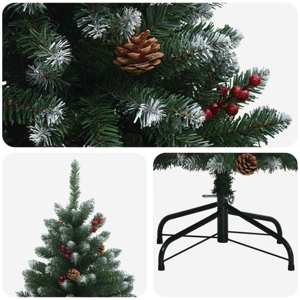 Plast Hingad Julgran 210 cm PVC Grön och Vit