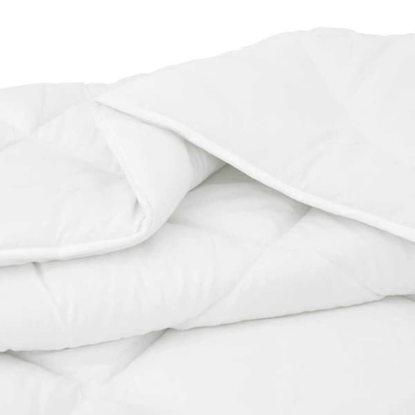 Duntäcke med kudde 2 pcs Vit Mikrofiber
