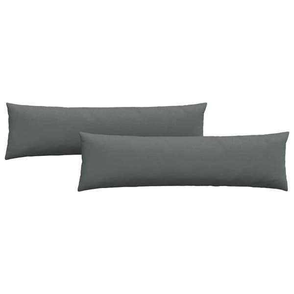 Sofakuddar 2 pcs Mörkgrå 145 x 40 cm tyg
