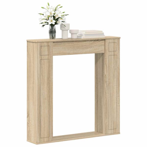 Eldstadsram Sonoma-ek 100 x 20 x 100 cm Konstruerat trä