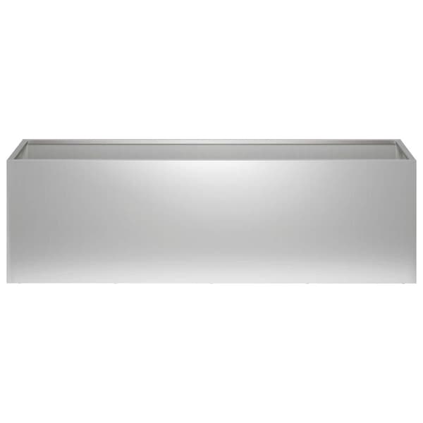 Trädgårdsplanterare 2 st Silver 100 x 30 x 30 cm