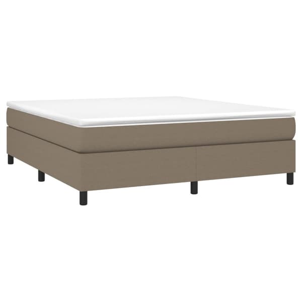 Boxspring-sängram taupe 180x200 cm tyg