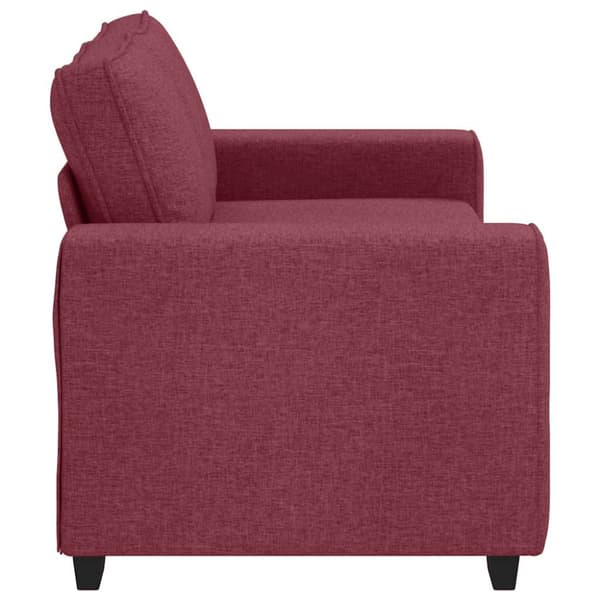 2-sitssoffa vinröd 180x77x82 cm tyg