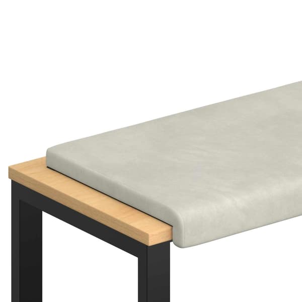 Bänk kudde Sammet (V) Gräddvit Djup 35 cm