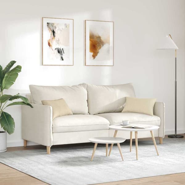 Sofakuddar 2 pcs Kräm 50 x 30 cm tyg