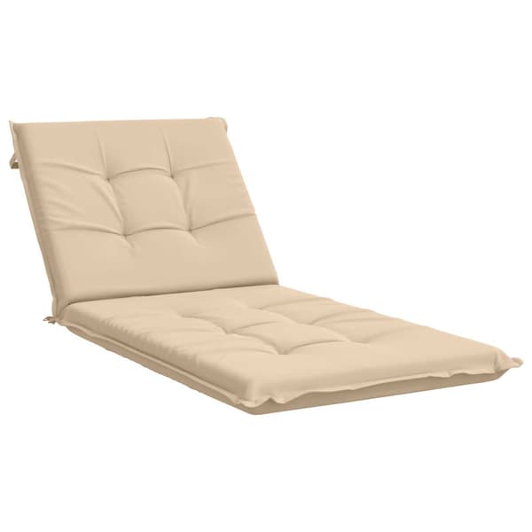 Solstol Kudde GEMERT 100% Polyester Gräddvit 190 x 90 x 9 cm