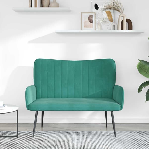 Tvåsitssoffa Turkos 115 x 61 x 87 cm Sammet