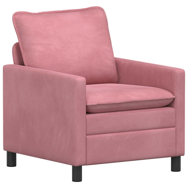 Soffset 2 pcs Rosa Sammet
