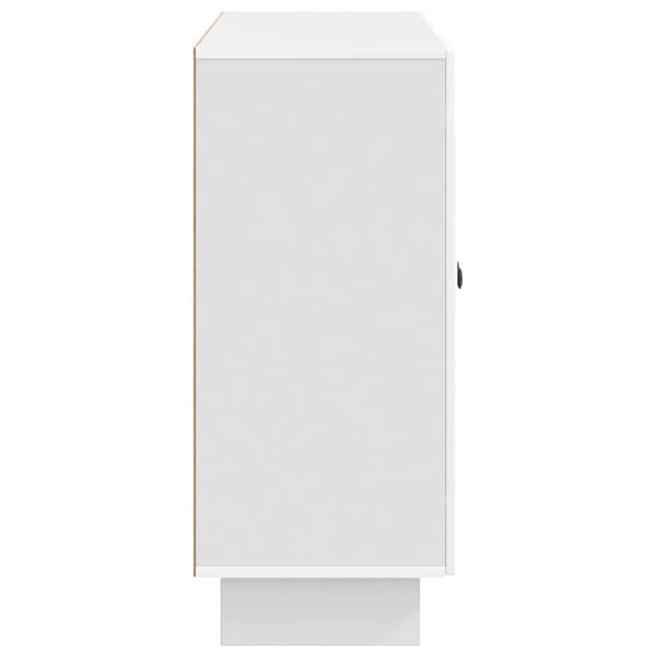 Sideboard Vit högglans 89 x 34,5 x 80 cm Konstruerat trä