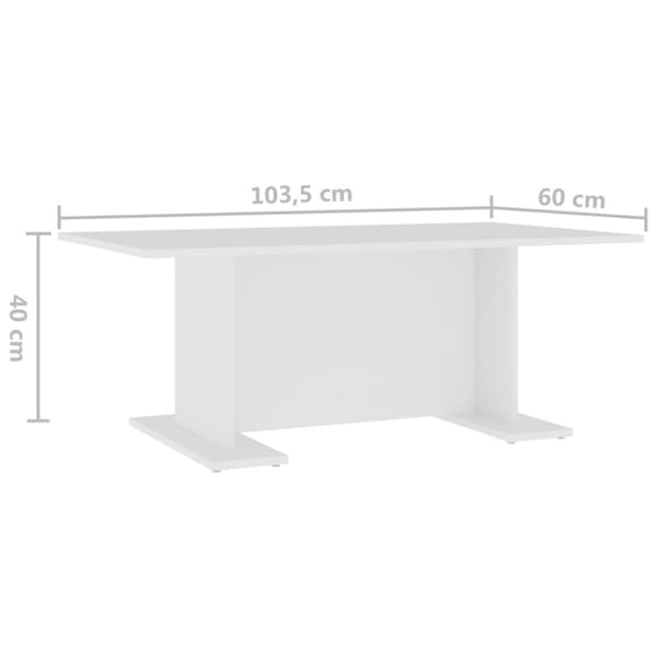 Soffbord vit 103,5x60x40 cm konstruerat trä