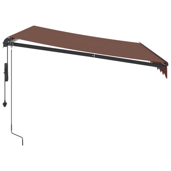 Markis automatiskt infällbar brun 300x250 cm