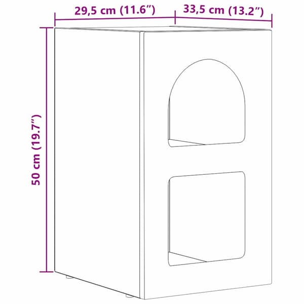 Sängbord Vit 29,5 x 35 x 50 cm Konstruerat trä