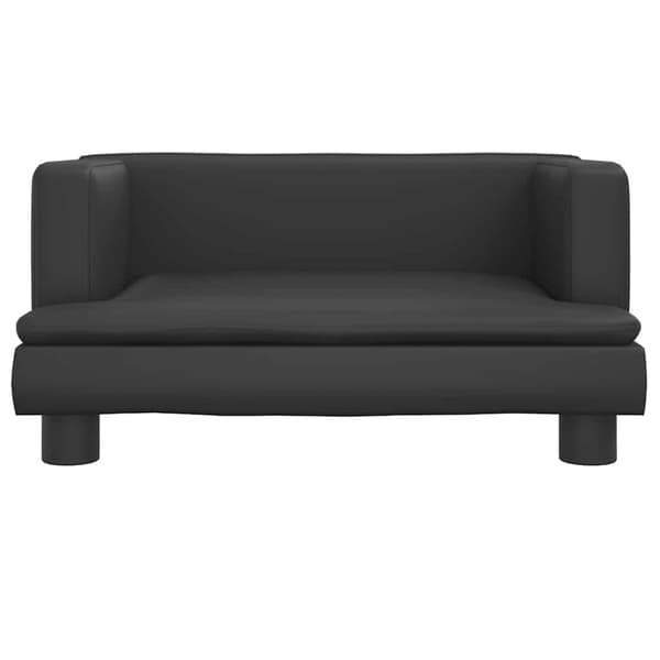 Barnsoffa svart 60x40x30 cm konstläder