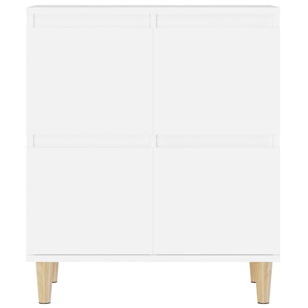 Skänk 2 st vit 60x35x70 cm konstruerat trä