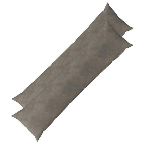 Kuddöverdrag 2 st HEERLEN Ljusgrå 40 x 145 cm Sammet