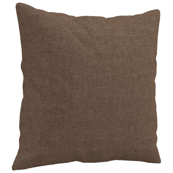 2-sits soffa med prydnadskuddar brun 140 cm tyg