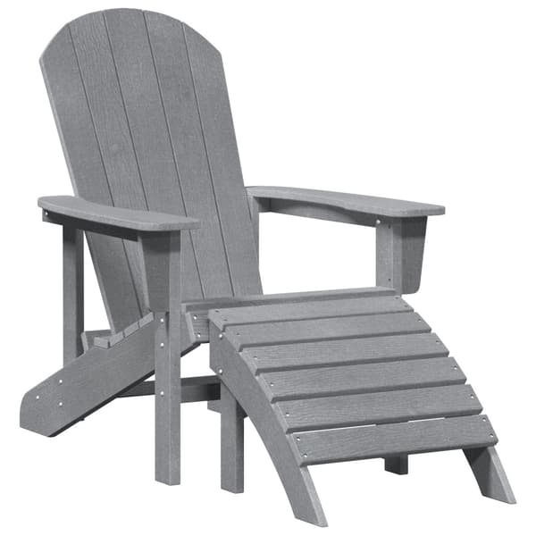 Trädgård Stol 2 pcs Ljusgrå 83 x 74 x 92 cm polyeten