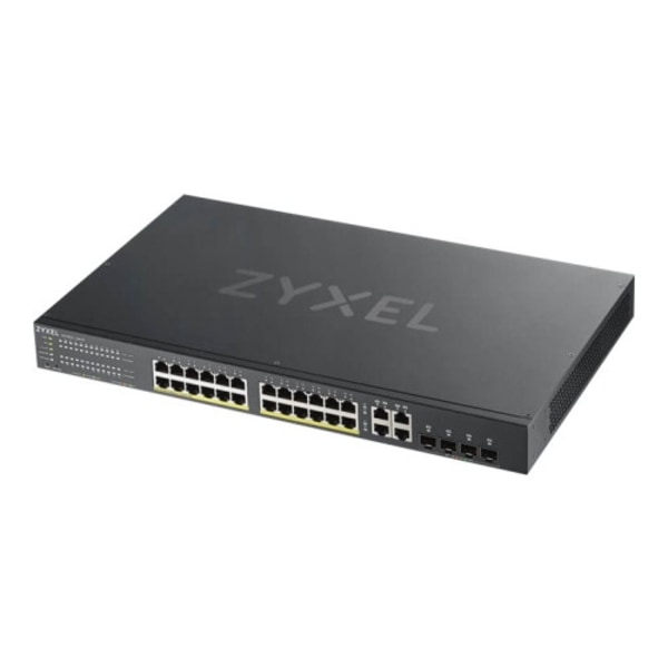 Zyxel GS1920-24HPv2 - switch - 24 portar - smart - rackmonterbar Svart