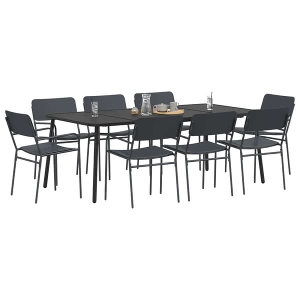 Matgrupp 9 st Antracit Stål