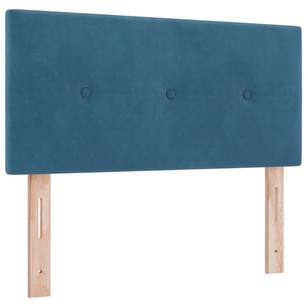 Bäddfjäder med madrass Mörkblå 100 x 200 cm Sammet