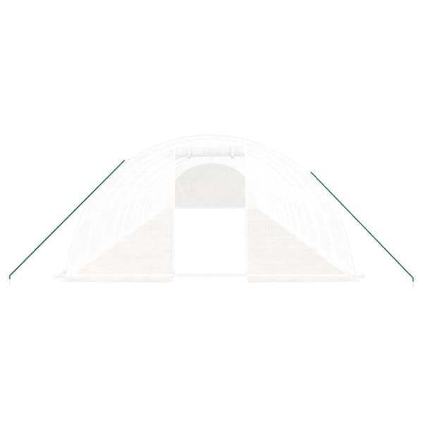Växthus med stålram vit 56 m² 14x4x2 m