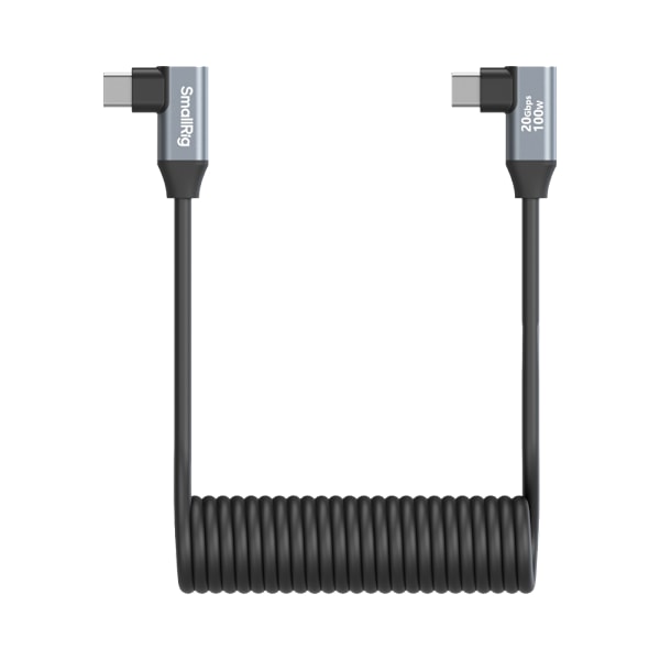 SmallRig 4793 USB-C Angled to USB-C Angled Coiled Data Cable