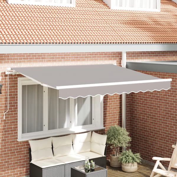 Markisväv Ljusgrå 3 x 2,5 m Polyester