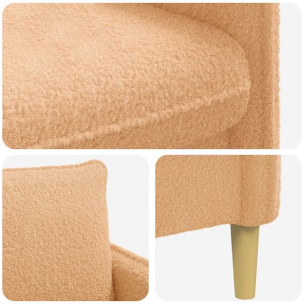 XL Fåtölj Beige Bouclé