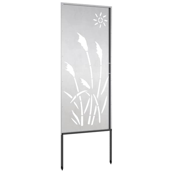 Trädgårds integritetsskärm Silver 50 x 140 cm Rostfritt stål