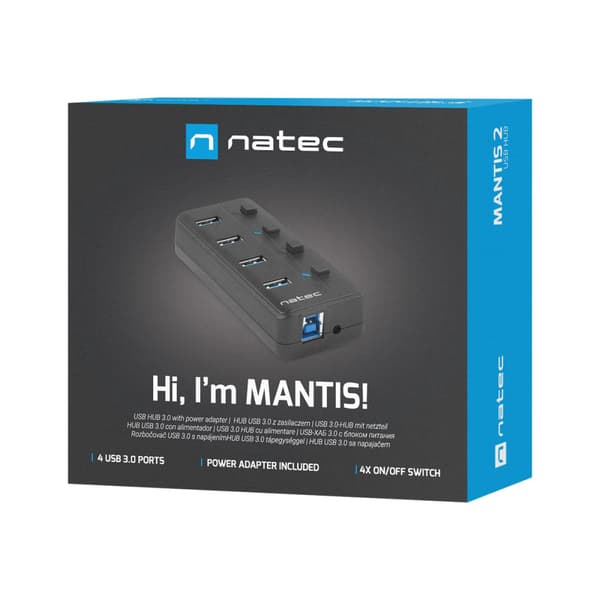 Natec MANTIS 2 - hubb - 4 portar