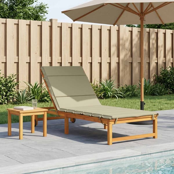 Solstol Kudde GEMERT 100% Polyester Ljusgrön 200 x 80 x 3 cm