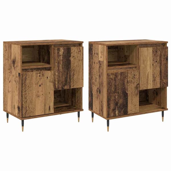 Skåp 2 pcs Gammalt trä