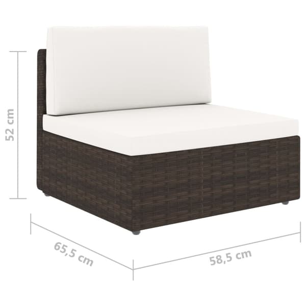 Modulsoffa 2-sits konstrotting brun