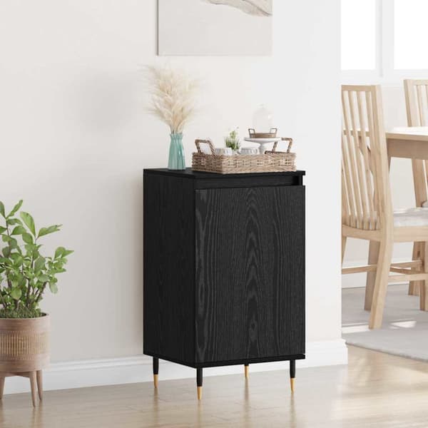 Sideboard 2 pcs Svart Ek 40 x 35 x 70 cm