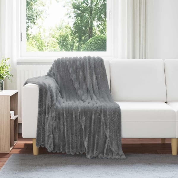 Filtar 6 pcs Mörkgrå 150 x 130 cm Fleece