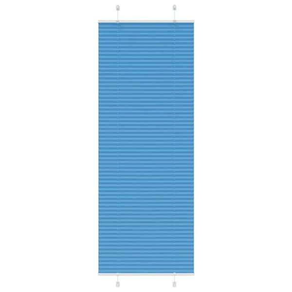 Plisserad persienn blå 80x200 cm tyg bredd 79,4 cm polyester