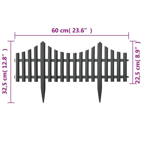 Rabattkant 17 delar antracit 10 mm PP