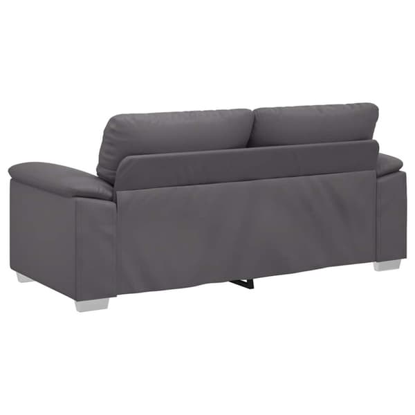 2-sitssoffa grå 180x81x84 cm konstläder