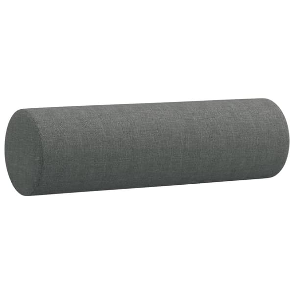 2-sits soffa med prydnadskuddar mörkgrå 120 cm tyg