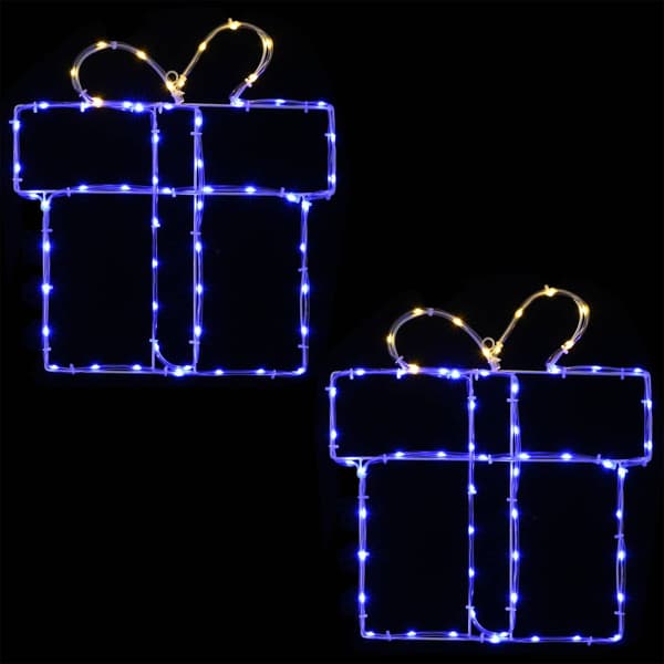 Fönstersiluett julbelysning LOVIISA 2 st 160 LED-lampor