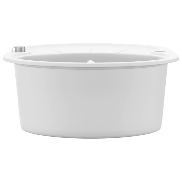 Diskho granit enkel oval vit