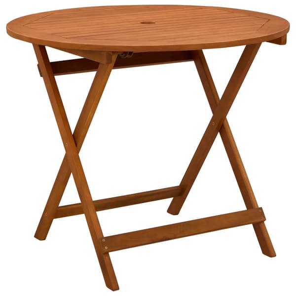 Hopfällbart trädgårdsbord Brun Ø 90 x 75 cm