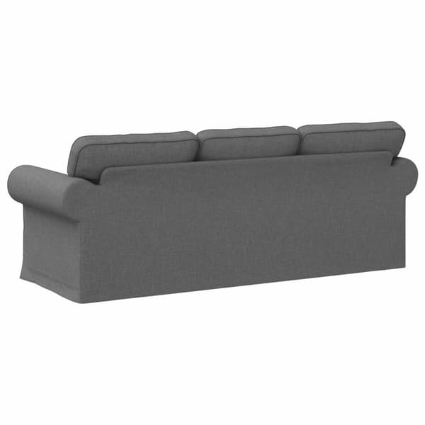 Soffa Mörkgrå 215 x 82 x 80 cm tyg