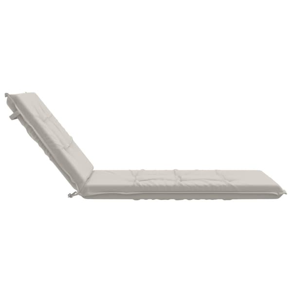 Solstol Kudde GEMERT 100% Polyester Vit 190 x 70 x 9 cm