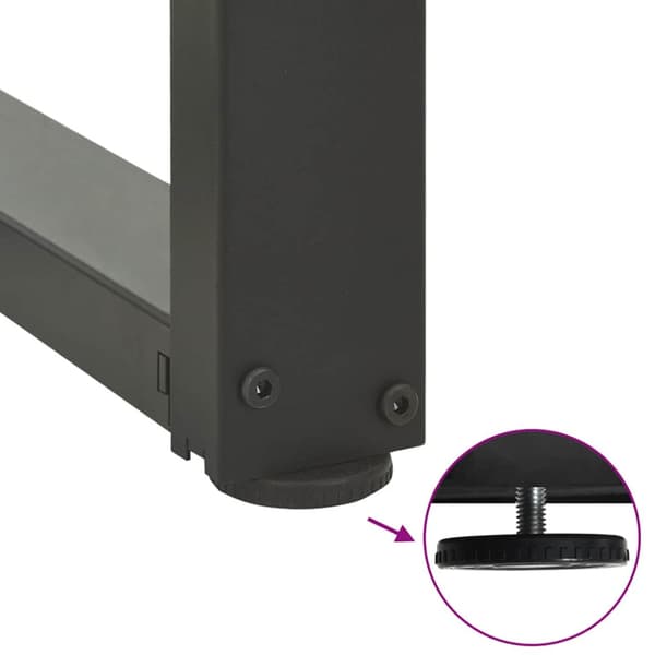 Soffbordsben T-formade 2 st antracit 28x25x(42-43) cm stål