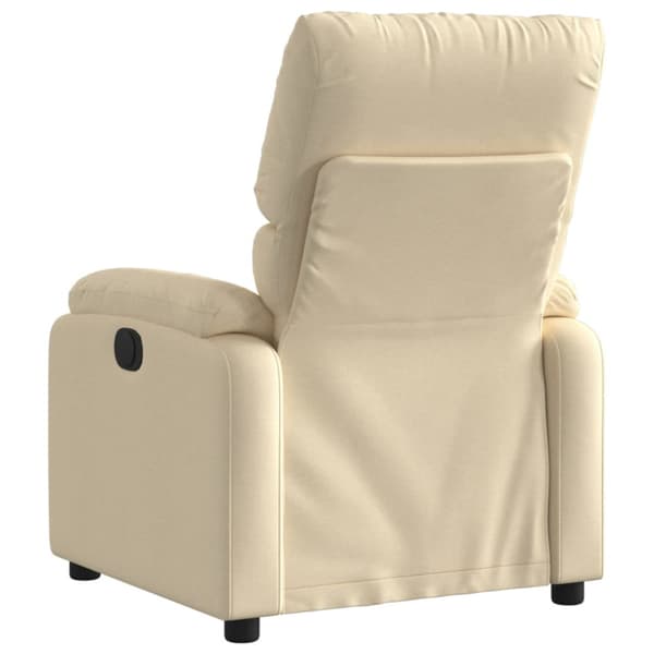 Reclinerfåtölj gräddvit tyg