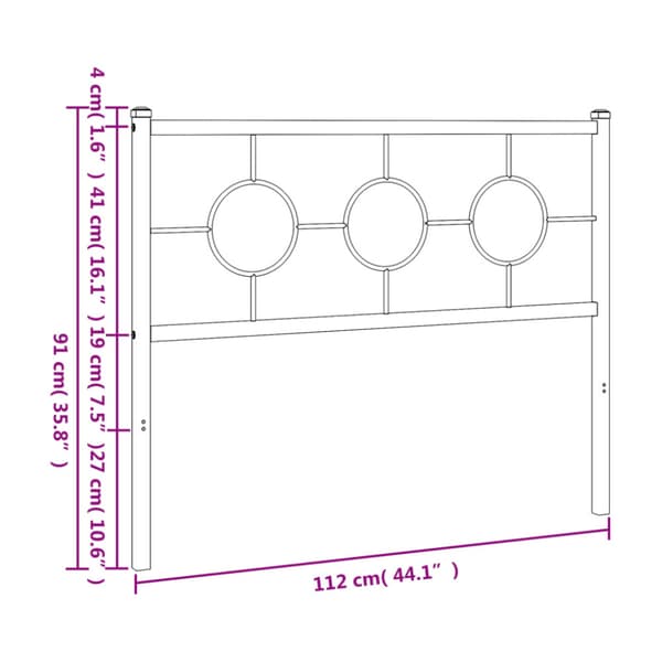 Ersättningsgavel metall vit 107 cm