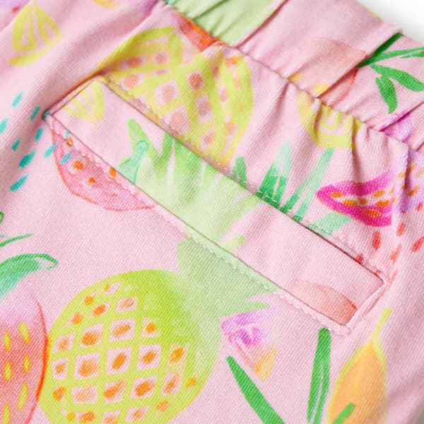 Barnshorts med snöre mild rosa 116