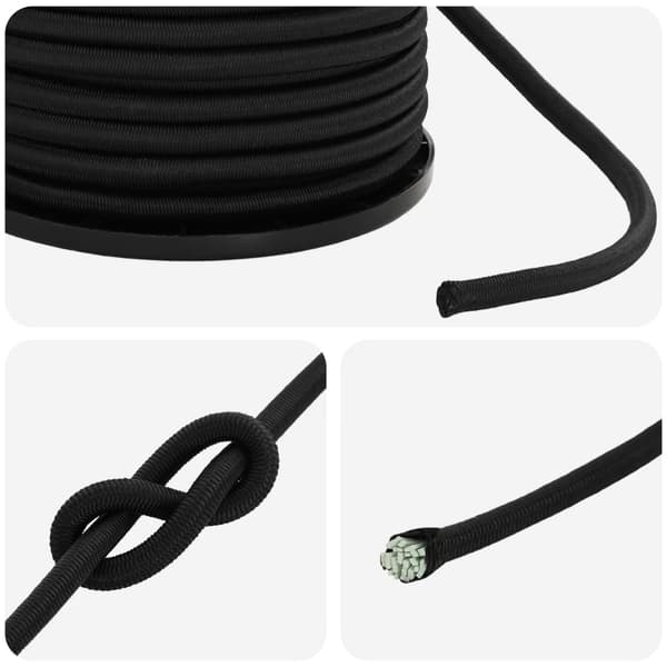Bungee-rep 4 mm Svart PP och gummi