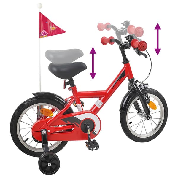 Barncykel 12 Tum för 2-4 åringar Röd